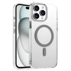 For iPhone 15 Plus / 14 Plus High Transparency TPU Hybrid PC MagSafe Magnetic Phone Case(Grey) - 1