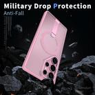 For Samsung Galaxy S22 Ultra 5G Star Shine Series TPU + PC MagSafe Phone Case with Fold Holder(Pink) - 3
