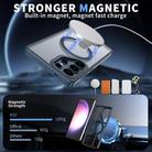 For Samsung Galaxy S25 Ultra 5G Star Shine Series TPU + PC MagSafe Phone Case with Fold Holder(Navy Blue) - 2