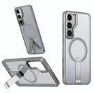 For Samsung Galaxy S24 FE 5G Star Shine Series TPU + PC MagSafe Phone Case with Fold Holder(Grey) - 1
