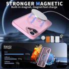 For iPhone 16 Plus Star Shine Series TPU + PC MagSafe Phone Case with Fold Holder(Pink) - 2