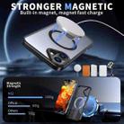 For iPhone 16 Star Shine Series TPU + PC MagSafe Phone Case with Fold Holder(Black) - 2