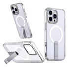 For iPhone 15 Pro Star Shine Series TPU + PC MagSafe Phone Case with Fold Holder(Transparent) - 1