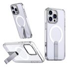 For iPhone 13 Pro Max Star Shine Series TPU + PC MagSafe Phone Case with Fold Holder(Transparent) - 1