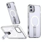 For iPhone 12 mini Star Shine Series TPU + PC MagSafe Phone Case with Fold Holder(Transparent) - 1