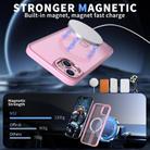 For iPhone 12 mini Star Shine Series TPU + PC MagSafe Phone Case with Fold Holder(Pink) - 2