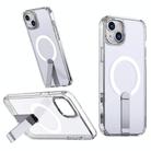 For iPhone 13 mini Star Shine Series TPU + PC MagSafe Phone Case with Fold Holder(Transparent) - 1