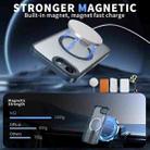 For iPhone 16e Star Shine Series TPU + PC MagSafe Phone Case with Fold Holder(Navy Blue) - 2