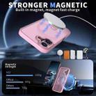 For iPhone 17 Star Shine Series TPU + PC MagSafe Phone Case with Fold Holder(Pink) - 2