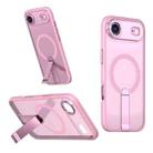 For iPhone 17 Air Star Shine Series TPU + PC MagSafe Phone Case with Fold Holder(Pink) - 1