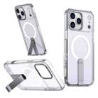 For iPhone 17 Pro Max Star Shine Series TPU + PC MagSafe Phone Case with Fold Holder(Transparent) - 1