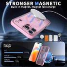 For iPhone 17 Pro Max Star Shine Series TPU + PC MagSafe Phone Case with Fold Holder(Pink) - 2