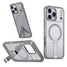For iPhone 17 Pro Max Star Shine Series TPU + PC MagSafe Phone Case with Fold Holder(Grey) - 1