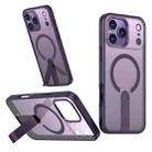 For iPhone 17 Pro Max Star Shine Series TPU + PC MagSafe Phone Case with Fold Holder(Purple) - 1