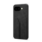 For Google Pixel 9a Denior D07 DV Elastic Card Slot PU Back Cover Phone Case(Black) - 1