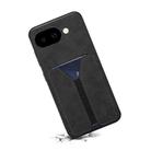 For Google Pixel 9a Denior D07 DV Elastic Card Slot PU Back Cover Phone Case(Black) - 2