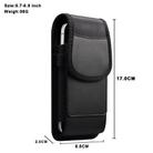 For 6.7-6.9 inch Magnetic Buckle Oxford Cloth with Card Slot Waist-mounted Phone Case(Black) - 3