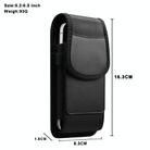 For 6.2-6.5 inch Magnetic Buckle Oxford Cloth with Card Slot Waist-mounted Phone Case(Black) - 3