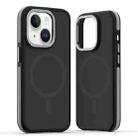 For iPhone 15 Dual-Color Skin Feel MagSafe Phone Case(Black Grey) - 1
