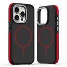 For iPhone 13 Pro Max Dual-Color Skin Feel MagSafe Phone Case(Black Red) - 1