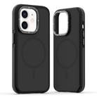 For iPhone 12 / 12 Pro Dual-Color Skin Feel MagSafe Phone Case(Black) - 1