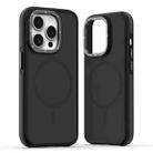 For iPhone 12 Pro Max Dual-Color Skin Feel MagSafe Phone Case(Black) - 1