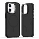 For iPhone 11 Dual-Color Skin Feel MagSafe Phone Case(Black) - 1