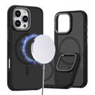 For iPhone 16 Pro Dual-Color Skin Feel MagSafe Phone Case(Black) - 1