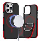 For iPhone 16 Pro Dual-Color Skin Feel MagSafe Phone Case(Black Red) - 1