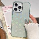 For iPhone 12 Pro Max 3D Heart IMD Hybrid TPU Phone Case(Blue) - 1