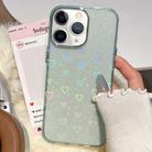 For iPhone 11 Pro Max 3D Heart IMD Hybrid TPU Phone Case(Blue) - 1