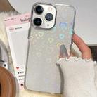 For iPhone 11 Pro Max 3D Heart IMD Hybrid TPU Phone Case(White) - 1