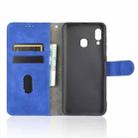 For Samsung Galaxy A20 / A30 Solid Color Skin Feel Magnetic Buckle Horizontal Flip Calf Texture PU Leather Case with Holder & Card Slots & Wallet(Blue) - 3