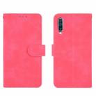 For Samsung Galaxy A50 Solid Color Skin Feel Magnetic Buckle Horizontal Flip Calf Texture PU Leather Case with Holder & Card Slots & Wallet(Rose Red) - 2
