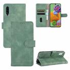 For Samsung Galaxy A90 5G Solid Color Skin Feel Magnetic Buckle Horizontal Flip Calf Texture PU Leather Case with Holder & Card Slots & Wallet(Green) - 1