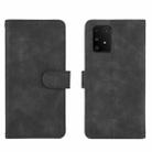 For Samsung Galaxy A91 / M80s Solid Color Skin Feel Magnetic Buckle Horizontal Flip Calf Texture PU Leather Case with Holder & Card Slots & Wallet(Black) - 2
