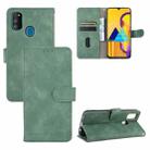 For Samsung Galaxy M30s / M21 Solid Color Skin Feel Magnetic Buckle Horizontal Flip Calf Texture PU Leather Case with Holder & Card Slots & Wallet(Green) - 1