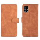 For Samsung Galaxy M31s Solid Color Skin Feel Magnetic Buckle Horizontal Flip Calf Texture PU Leather Case with Holder & Card Slots & Wallet(Brown) - 2