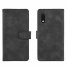 For Samsung Galaxy XCover Pro Solid Color Skin Feel Magnetic Buckle Horizontal Flip Calf Texture PU Leather Case with Holder & Card Slots & Wallet(Black) - 2