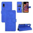 For Samsung Galaxy XCover Pro Solid Color Skin Feel Magnetic Buckle Horizontal Flip Calf Texture PU Leather Case with Holder & Card Slots & Wallet(Blue) - 1