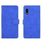 For Samsung Galaxy XCover Pro Solid Color Skin Feel Magnetic Buckle Horizontal Flip Calf Texture PU Leather Case with Holder & Card Slots & Wallet(Blue) - 2