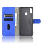 For Samsung Galaxy A20s Solid Color Skin Feel Magnetic Buckle Horizontal Flip Calf Texture PU Leather Case with Holder & Card Slots & Wallet(Blue) - 3