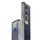 For Samsung Galaxy S24 Ultra 5G Oil Wax Leather Classic Shockproof Phone Case, Not Included Pen(Blue) - 3