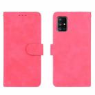 For Samsung Galaxy A71 Solid Color Skin Feel Magnetic Buckle Horizontal Flip Calf Texture PU Leather Case with Holder & Card Slots & Wallet(Rose Red) - 2