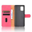 For Samsung Galaxy A71 Solid Color Skin Feel Magnetic Buckle Horizontal Flip Calf Texture PU Leather Case with Holder & Card Slots & Wallet(Rose Red) - 3