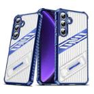 For Samsung Galaxy S23 FE 5G Plating Holder PC Hybrid TPU Phone Case(Navy Blue) - 1