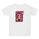 Purple Hair Girl Printed Summer Baggy Cotton Short Sleeve T-shirt Print On Your Demand, Size:XXL(White) - 1