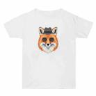 Gentleman Fox Printed Summer Baggy Cotton Short Sleeve T-shirt Print On Your Demand, Size:M(White) - 1