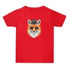 Gentleman Fox Printed Summer Baggy Cotton Short Sleeve T-shirt Print On Your Demand, Size:XL(Red) - 1