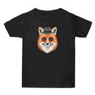 Gentleman Fox Printed Summer Baggy Cotton Short Sleeve T-shirt Print On Your Demand, Size:XXL(Black) - 1